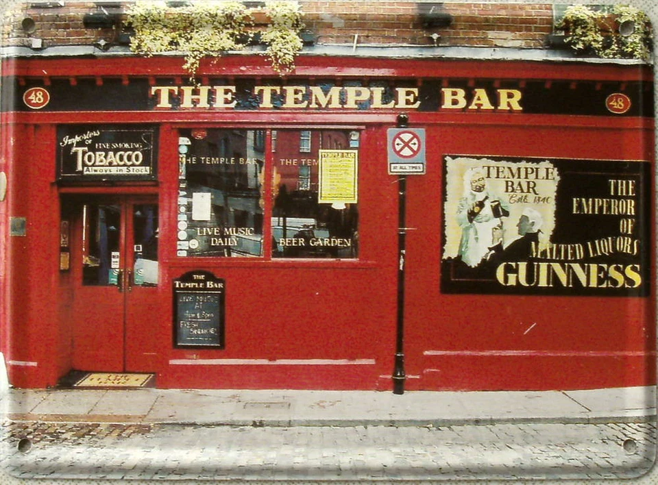 Mini-Blechschild The Temple Bar, 11 x 8 cm - Bild 1 von 1