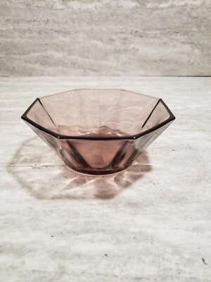 Hazel Atlas Amatista Marroquí Octagonal Fruta Postre Cuencos Repuesto Único Foto 1 de 4