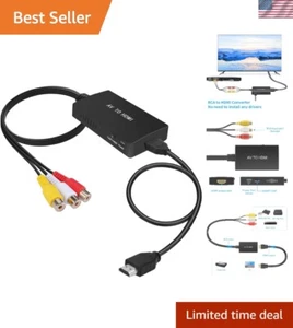 RCA to HDMI Converter, Analog Composite to HDMI Adapter Compatible VCR,DVD,VHS - Picture 1 of 11