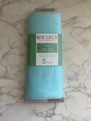 Waverly Inspirations Aqua Mint Teal Turquesa Tul 180x54 pulgadas 5 yardas NUEVO Foto 1 de 2