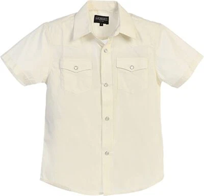 Men's Western Shirt Short Sleeve Solid Pearl Snaps - Image 1 of 3