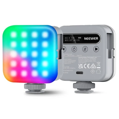 NEEWER Magnetic RGB Light, 360° CRI96+, 2500-9000K, 3 Cold Shoes, BL60D - Image 1 of 4