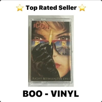 Icon - Right Between The Eyes Cassette 1989 Heavy Metal / Rock Ex / M Condition - Image 1 of 4