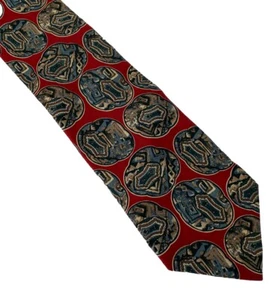 Gant Red Geometric Circle Silk Neck Tie Classic Necktie - USA Made - Picture 1 of 4