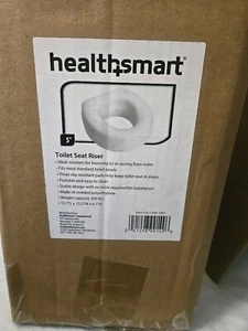 5" Raised Toilet Seat Riser - Fits Most Standard Bowls White HealthSmart NIB - Picture 1 of 4