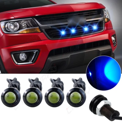 Raptor Style Blue Lens Grille 4X LED Lights For Jeep Grand Cherokee 2014-2018 - Image 1 of 4