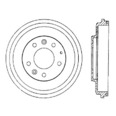 Rotores de freno delanteros traseros + pastillas de cerámica y tambores de freno + zapatos para Mazda 626 1998 1999 Foto 1 de 4