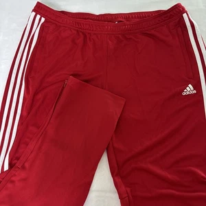 Adidas Sweatpants Mens XL Red Athletic Track Climacool Exercise Workout Pants - Picture 1 of 8