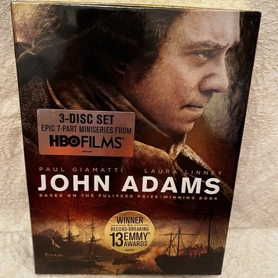 John Adams 3-Disc Box Set HBO 7-Part Miniseries DVD (SEALED NEW) Paul Giamatti - Image 1 of 4