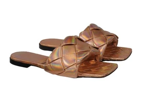 Sandalias Tejidas Bottega Veneta Mujer Lido Intrecciato US 11 IT 41 Cuero Cobre - Imagen 1 de 12
