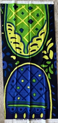 Vintage Marimekko Posetiivi Fabric Panel Remnant 1973 Katsuji Wakisaka NOS - Image 1 of 3