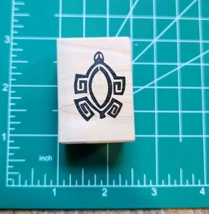 Vintage stampa rosa rubber stamp Aztec, Native - Southwest TURTLE Comb ship B12 - Picture 1 of 6