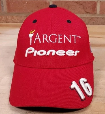 Argent Pioneer Fitted Hat Red #16 Rahal Letterman Racing Indycar Flexfit - Image 1 of 4