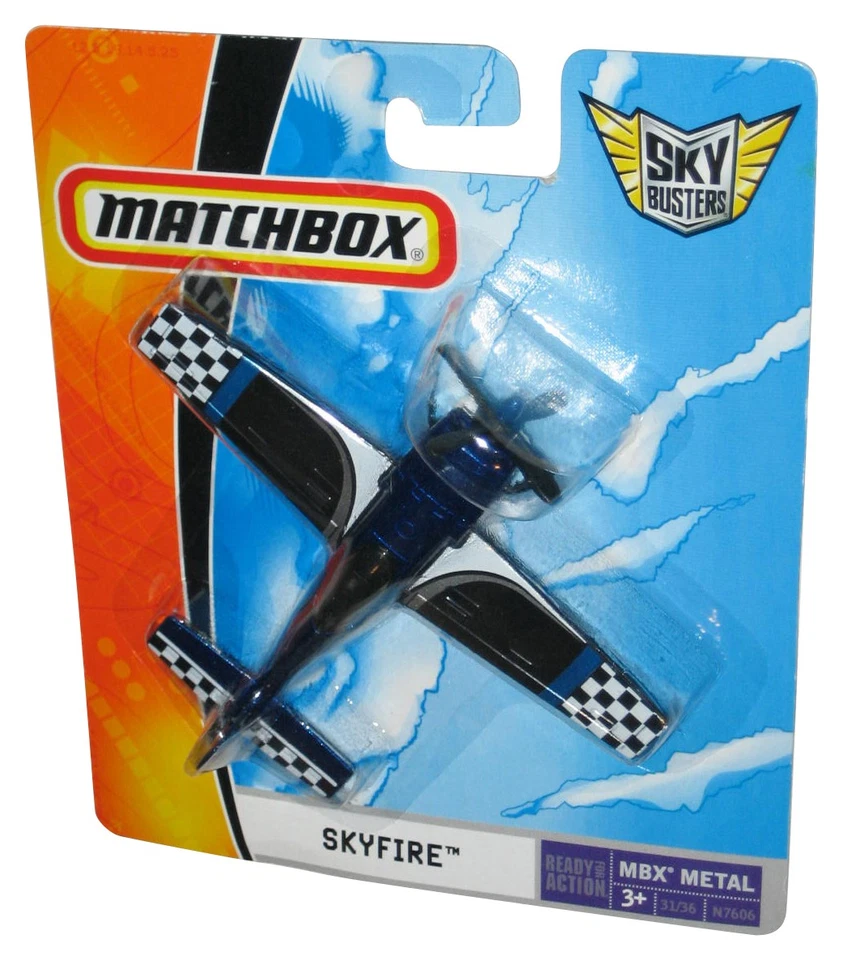 Avión de juguete de metal Matchbox Sky Busters (2008) Skyfire Blue MBX Foto 1 de 1