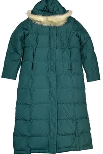 L.L.Bean PETITE Damen Ultrawarmer Gänsedaunen Langer Mantel Grün Fichte Medium - Bild 1 von 9