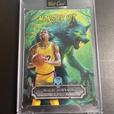 Magic Johnson! 1/1!! 2025 WildCard / Haunted Hits / Оборотень!!! Lakers легенда!!! - Изображение 1 из 2