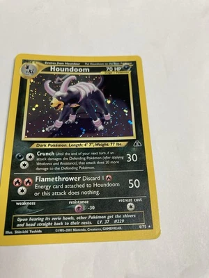 Pokémon TCG Houndoom 4/75 Neo Discovery Unlimited Holo Rare HP w/Holo Swirl - Image 1 of 4