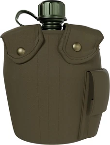 Aluminum Canteen Set w/ Cover Cup Green Kit - Picture 1 of 5
