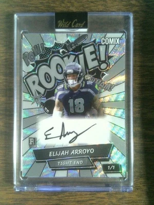 2025 Wild Card Comix - 1 of 1 - Autograph - Rookie - Elijah Arroyo #1/1 Seahawks - Image 1 of 2