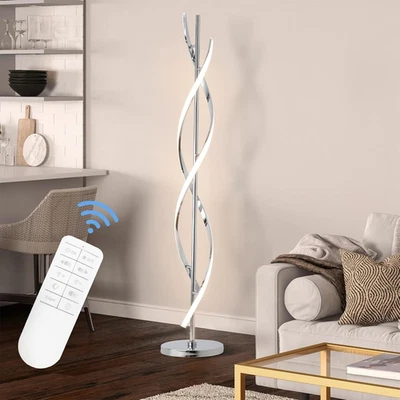 40 Вт светодиодная современная напольная лампа пульт дистанционного управления регулируемая яркость спираль напольная лампа комнатная высокая - Изображение 1 из 4