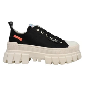 Palladium Revolt Lo Tx Platform Womens Black Sneakers Casual Shoes 97243-016-M - Picture 1 of 5