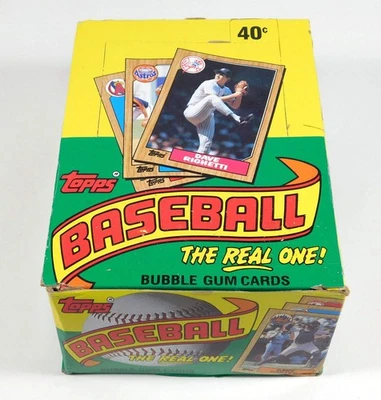 Topps 1987 paquete de cera de béisbol caja de tarjetas coleccionables (36 paquetes) posibles tarjetas de novato Foto 1 de 2