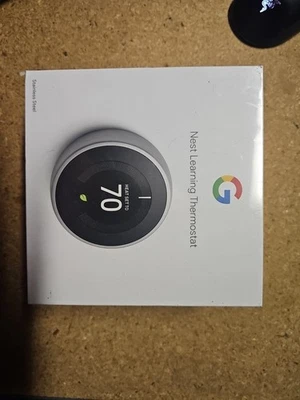 Google Nest 3rd Gen Smart Learning Thermostat - Stainless Steel (T3007ES) - Image 1 of 2