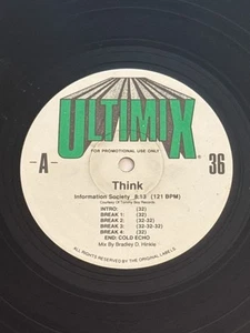 Information Society / Janet Jackson – Think / Black Cat Ultimix 36 DJ Promo 12" - Picture 1 of 4