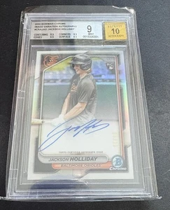 2024 Topps Bowman Chrome Image Variation Refractor Auto RC /25 Jackson Holliday - Bild 1 von 2