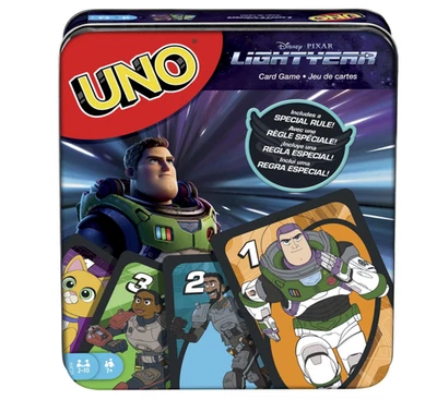 Disney Pixar UNO Mattel "Lightyear" The Movie UNO Edition Collectible Tin - New - Image 1 of 3