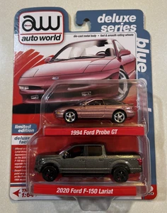 NEW 2025 Auto World 2 Pack 1994 Ford Probe GT & 2020 Ford F150 Lariat - Picture 1 of 2