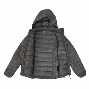 Abrigo acolchado de invierno 32° Heat gris de longitud media con cremallera y capucha para mujer. Talla M - Imagen 1 de 5