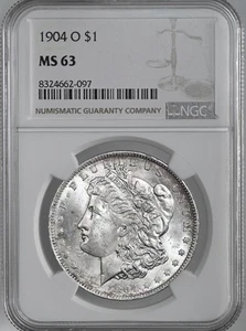 1904-O $1 MORGAN SILVER DOLLAR "TONED / TONING" NGC MS63 #8324662-097 - Picture 1 of 4