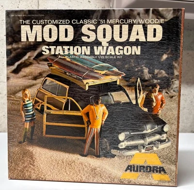 🎁1969 RARE! 1951 Mercury Woodie Mod Squad Station Wagon AURORA 1/25 Sealed Kit - Image 1 of 4