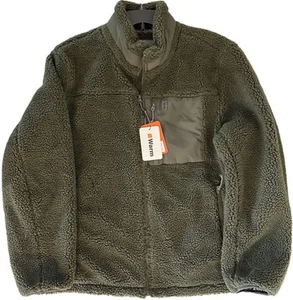 Bass Outdoor Men's Highline Trail Full-Zip Fleece Jacket Forrest Night Green-Sm - Picture 1 of 6