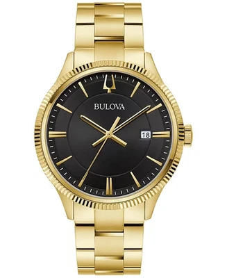 Bulova Men's Date Indicator Quartz Gold Stainless Steel Watch 42MM 97B228 - Image 1 of 4
