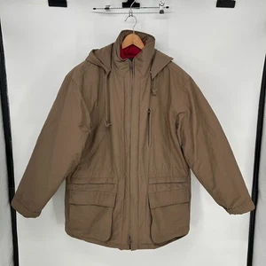 Vintage J Crew Jacket Mens Large Brown 3 In 1 Hooded Insulated Winter Oarsman - Picture 1 of 9