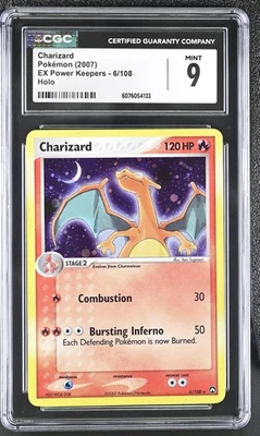 CGC 9 MINT Charizard 2007 EX Power Keepers 6/108 Holo Pokemon Card - Image 1 of 2