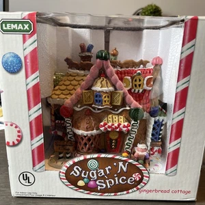 Lemax 2004 Sugar N Spice Christmas Gingerbread Cottage House With Box New - Picture 1 of 4