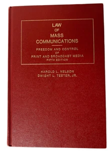 Vtg 1986 Law of Mass Communications Harold Nelson Dwight Teeter 5th Edition - Picture 1 of 8