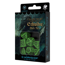 Q-workshop Sctc60 COC The Outer Gods Cthulhu Dice Set 7 Green
