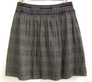 SUD EXPRESS - Skirt Checkered Cotton Grey Blue Black Pink Size 42 - TB Condition - Picture 1 of 4