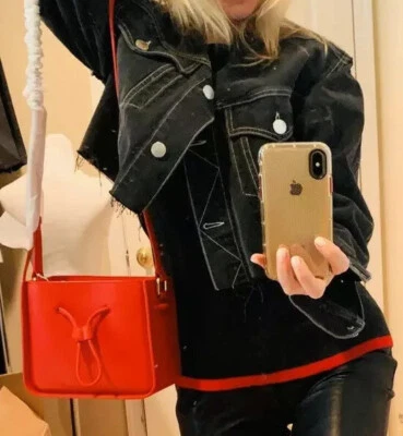 Bolso 3.1 Phillip Lim Soleil Mini Cubo Cordón Rojo Nuevo Auténtico Foto 1 de 4