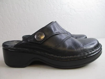 Clarks Sz 7 women's clog mule slip on leather shoes Western - Image 1 of 4