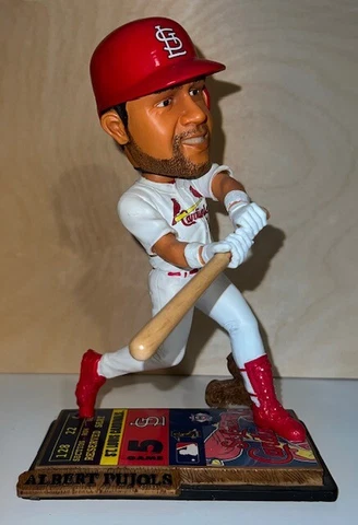 Albert Pujols Ticket Base Bobblehead St. Louis Cardinals FOCO w/Box ~ RARE Cover