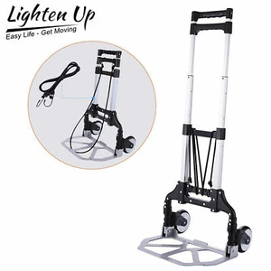 80KG Heavy Duty Lightweight Folding Hand Sack Trolley Truck Barrow Cart Wheel UK - Picture 1 of 8