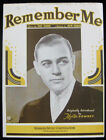 Remember Me VTG Sheet Music 1932 Morton Downey Gus Khan Jack OBrien MGM Art Deco