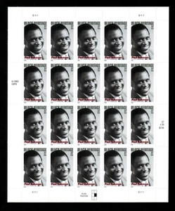 2004 37¢ Black Heritage - Paul Robeson, Scott #3834, Full Pane of 20, MNH - Bild 1 von 1