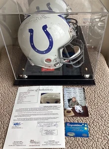 JOHNNY UNITAS COLTS SIGNED RIDDELL FULL SIZE LTD ED STAT HELMET JSA LOA MM #/500 - Picture 1 of 14