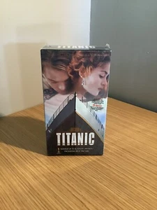 TITANIC 1997 MOVIE VHS 2 CASSETTES SEALED FIRST EDITION VHS RELEASE DICAPRIO - Picture 1 of 4